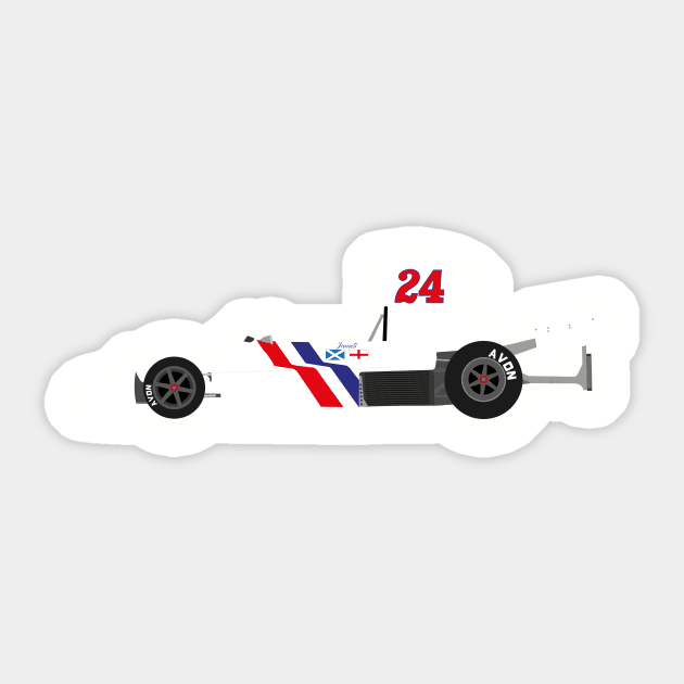Hesketh 308 James Hunt Sticker by s.elaaboudi@gmail.com